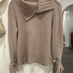 Brochu Walker Taupe Cowl Neck Sweater